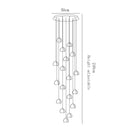 Axyaa Crystal Ball LED Chandelier for Living Room, Kitchen, Staircase, Mall, Villa, Hotel, Loft