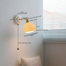 Axyaa LED Ceramic Wall Sconce Vintage Style Mirror Lamp with Pull Chain Switch