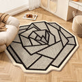 Flower Shape Plush Carpet: Axyaa Thicken Soft Rug for Living Room, Bedroom, Lounge