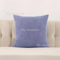 Velvet Plush Pillowcase by Axyaa - White Pink Fluffy Soft Throw Pillow Cover