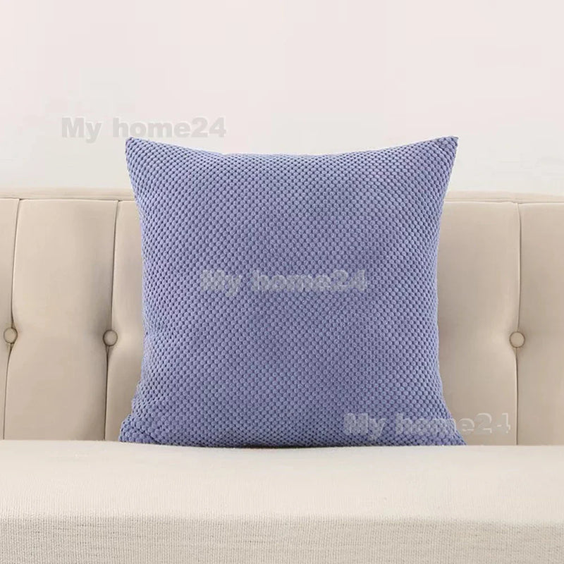 Velvet Plush Pillowcase by Axyaa - White Pink Fluffy Soft Throw Pillow Cover