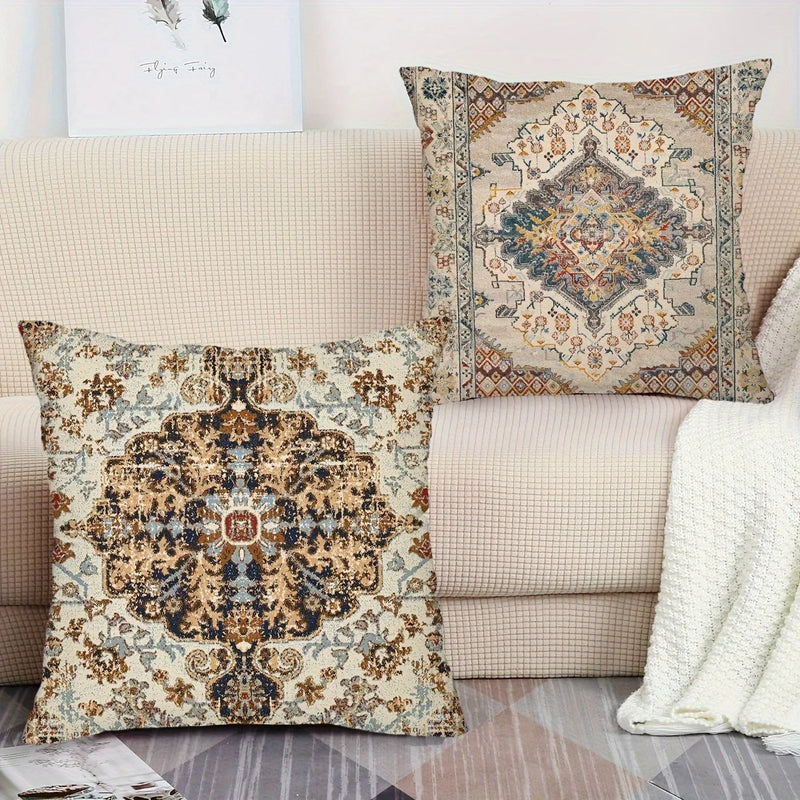 Axyaa Ethnic Style Pillowcase for Home Sofa and Bedroom Decor