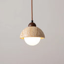 Axyaa Stone Bowl Pendant Light for Dining Room and Living Room