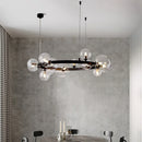 Axyaa Modern Black LED Pendant Chandelier for Living Bedroom Kitchen Dining Room Lighting