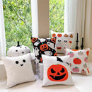 Axyaa Halloween Ghost Pumpkin Bat Spider Web Pillow Cushion