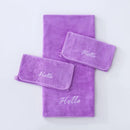 Axyaa Coral Fleece Towel Bath Set - Solid Color, Simple Combination