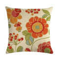 Axyaa Retro Plant Flower Linen Pillowcase 45*45cm