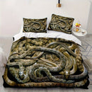 Axyaa Soft Cozy Snake Print Duvet Set - 1 Duvet, 2 Pillowcases
