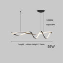 Axyaa Matte Black LED Chandeliers for Dining Room, Kitchen, and Bar - Modern Indoor Pendant Lighting
