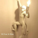 Axyaa Monkey Pendant Lamp: Hemp Rope Creative Wall Sconce Light