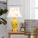 Axyaa Modern Luxury Chinese Ceramics Table Lamp LED for Home Living Room