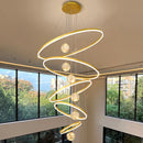 Axyaa Crystal Chandelier - Luxury Living Room Lighting - Bedroom Pendant Lamp