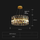 Axyaa Crystal Chandelier in Gold/Silver Finish for Living Room
