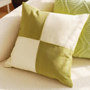 Axyaa Green Canvas Pillowcase 45X45: Luxury French Design for Living Room Sofa Decor