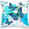 Axyaa Butterfly Flower Cushion Cover - Elegant Home & Office Decor