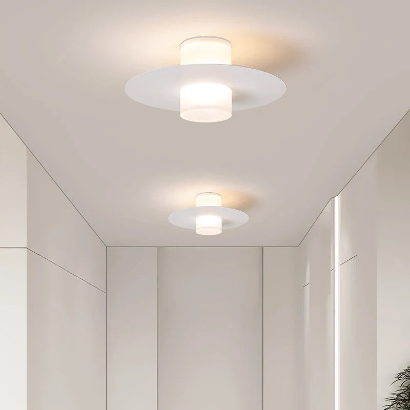 Axyaa Modern Chandelier Ceiling Light for Living Room, Kitchen, Bedroom - Black/White