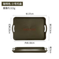 Axyaa Non-Slip Tray, Plastic Plates, Double Ear Tea Cups, Serving Dishes