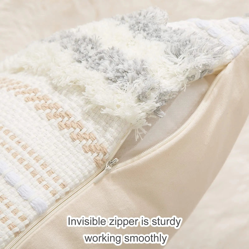 Axyaa Bohemia Tufted Woven Cushion Covers Set of 2