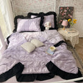 Axyaa Seersucker Chiffon Lace Summer Cool Quilt 3-Piece Set