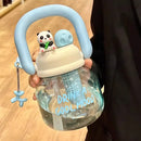 Axyaa 800ml Kawaii Water Bottle With Infuser Handle Chain Cute Tumbler.