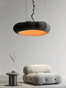 Axyaa Black Pumpkin Pendant Light: Modern Japanese Circular Design for Living and Dining Room