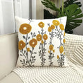 Boho Floral Tufted Cotton Throw Pillow Cover for Couch and Bed by Axyaa