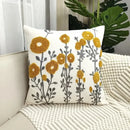 Boho Floral Tufted Cotton Throw Pillow Cover for Couch and Bed by Axyaa