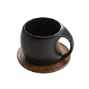 Axyaa 300ML Ceramic Coffee Mug Set with Plate - High-end Breakfast Cup Decoration
