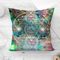 Axyaa Mandala Sun Moon Pillowcase: Bohemian Sofa Cushion Cover