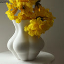 Axyaa White Ceramic Human Body Vase Decorative Crafts