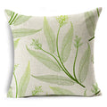 Axyaa Tropical Plants Linen Cushion Cover 45x45cm - Decorative Sofa Bed Pillow Case