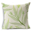Axyaa Tropical Plants Linen Cushion Cover 45x45cm - Decorative Sofa Bed Pillow Case