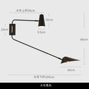 Axyaa Double Head Swing Arm Wall Lamp LED E27 Black/White/Gold Bedroom Living Room