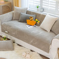 Axyaa Plush Sofa Cushion: Soft Crystal Velvet Cover for Furniture Protection