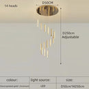 Axyaa Crystal Duplex Villa Chandelier - Luxurious Modern Cantilevered Design