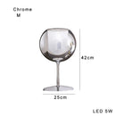 Axyaa Gold Chrome Glass Table Lamp | Luxury Decor for Living Room, Villa, Cafe