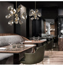 Axyaa Rock Glass Chandelier Pendant Lamps for Living Room Restaurant Bedroom