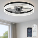Axyaa Pendant Arm Ceiling Fan with Built-in LED Light, Adjustable Speed and Silent Operation