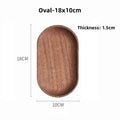 Axyaa Wooden Fruit Dessert Plate Tray Tableware Oval Round Square Toast Shape