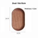 Axyaa Wooden Fruit Dessert Plate Tray Tableware Oval Round Square Toast Shape