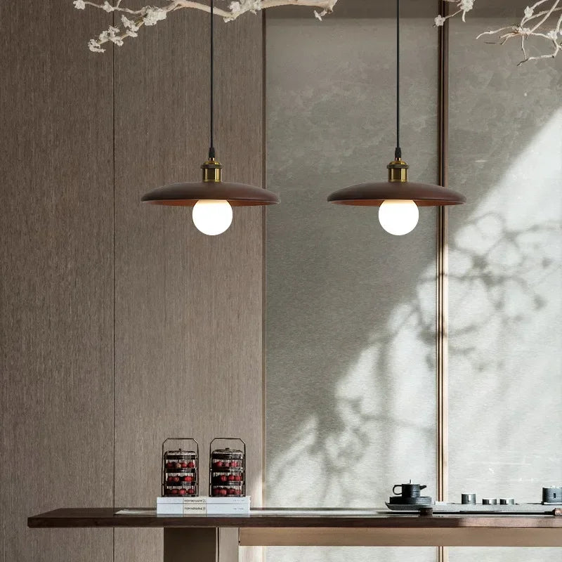 Axyaa Retro Solid Wood Pendant Light Chandelier for Dinning Room