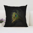 Axyaa Peacock Feathers Cushion Cover Set for Bed and Sofa