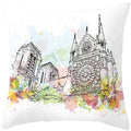 Axyaa French Landscape Pillowcase: Custom European-style Cushion Cover for Home Decor