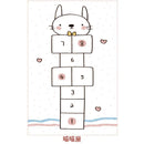Axyaa Cartoon Hopscotch Rug: Kids Bedroom & Living Room Decor, Baby Crawling Mat