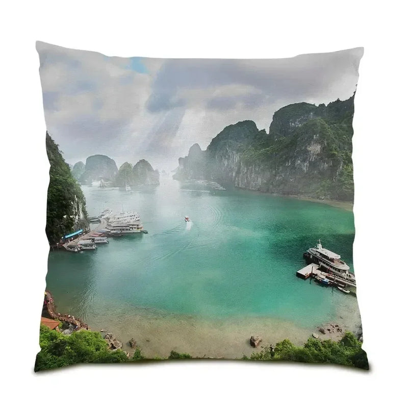 Snow Scenery Pillowcase Sofa Art Gift Beach Home Decor Axyaa Collection