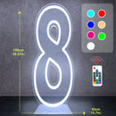 Axyaa Color-changing Numbers Letters Neon Sign Stand Decor party
