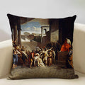 Axyaa Famous Painting Series Cushion Cover 45X45 Linen Pillowcase - Art Decor for Home & Office