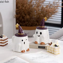 Axya Cute Ghost Ceramic Mug with Cover - Halloween Easter Gift
