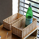 Axyaa Woven Plastic Storage Basket for Coffee, Vegetables, Snacks, and More