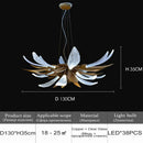 Axyaa LED Glass Chandelier - Full Copper Creative Design for Living Dining Room